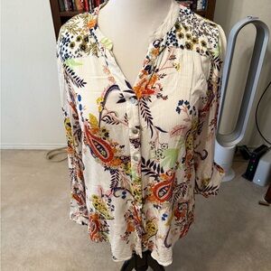 fig and flower casual top